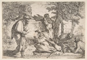 Diogenes op zoek naar een eerlijke man, ca. 1645-47 door Giovanni Benedetto Castiglione