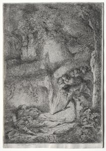 De ontdekking van de lichamen van de heiligen Petrus en Paulus door Giovanni Benedetto Castiglione