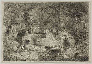 Tobit Begraaft de Doden door Giovanni Benedetto Castiglione