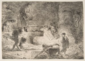 Tobit begraaft de Doden