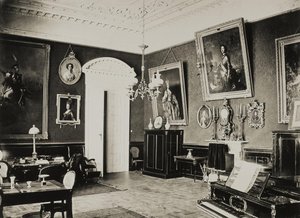 De Paskevich Residentie in Gomel. Rode woonkamer, 1860s