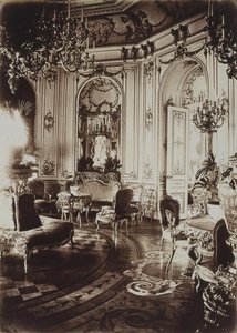Het Stroganov-paleis in Sint-Petersburg. Ovale Woonkamer, 1860s