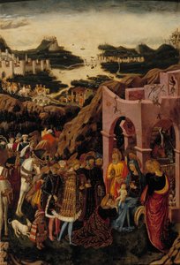 De aanbidding der wijzen, ca 1442-1445 door Giovanni Boccati or Boccatto