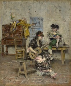Een gitarist door Giovanni Boldini