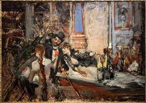 Bij de Folies Bergère door Giovanni Boldini