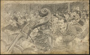 Publiek in een Parijse theater II door Giovanni Boldini