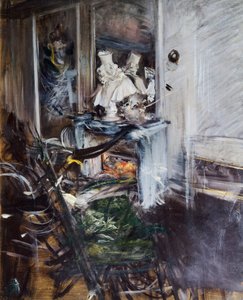 Kardinaal Bernini in de kamer van de schilder