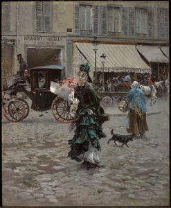 De straat oversteken door Giovanni Boldini