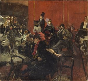 Feestscène, ca. 1889 door Giovanni Boldini