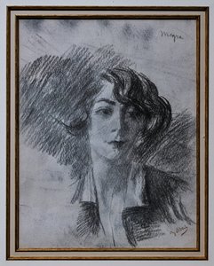 Portret van een dame door Giovanni Boldini
