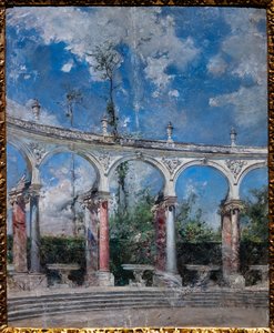 De zuilengang in Versailles door Giovanni Boldini