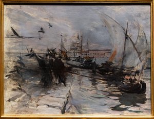 Venetië, San Giorgio Maggiore gezien vanuit de stad, c.1885