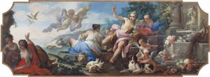Ariadne op het eiland Naxos, of een allegorie op de herfst door Giovanni Camillo Sagrestani