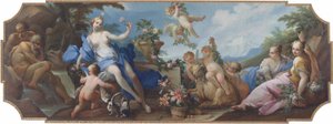 Aurora en Diana, of een allegorie op de lente door Giovanni Camillo Sagrestani
