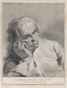 Peinzende man die zijn hoofd op zijn hand rust door Giovanni Cattini