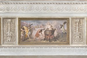 Het martelaarschap van Sint Jan de Evangelist in Rome door Giovanni Chiarini