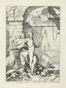 Icarus krijgt van Daedalus zijn vleugels aangezet door Giovanni David