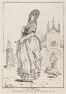 De Zendale (Vrouw in een Kap, of de Vrouw die Terugkomt van de Kerk) door Giovanni David