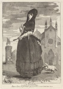Le Zendale (Vrouw in een kap, of de vrouw die terugkeert van de kerk) door Giovanni David