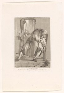 De vermoeide pruikenmaker (Divers Portraits) door Giovanni David