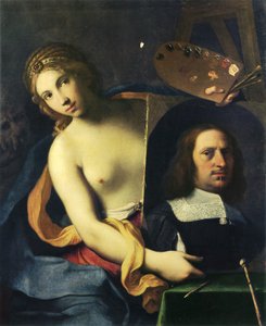 Allegorie van de schilderkunst door Giovanni Domenico Cerrini