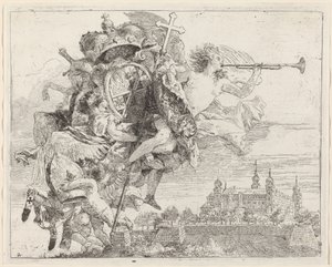 Wapens van Karl Philip von Greiffenklau, Prins-Bisschop van Würzburg door Giovanni Domenico Tiepolo
