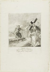 Het gezicht van Christus wordt afgeveegd door de heilige Veronica, plaat zes uit Kruiswegstaties