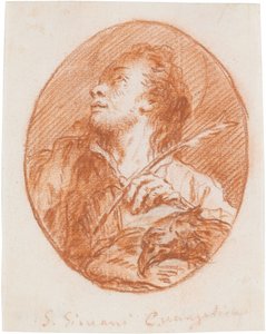 De heilige Johannes de Evangelist door Giovanni Domenico Tiepolo