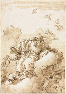 God de Vader met Symbool van de Drie-eenheid, 1758 of later door Giovanni Domenico Tiepolo