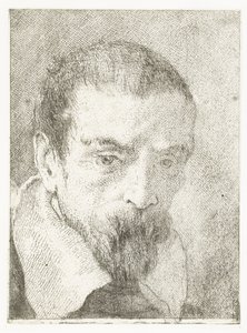 Man met kleine baard zonder hoofddeksel door Giovanni Domenico Tiepolo