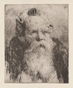 Oude man met baard, uit de Raccolta di Teste (Collectie van Hoofden)