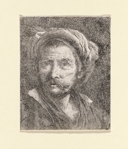Oude man met tulband, uit de Raccolta di Teste (Collectie van Hoofden)