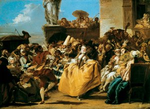 Scène van carnaval of Le menuet 1754