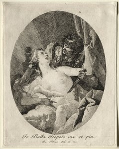 Tarquin en Lucretia door Giovanni Domenico Tiepolo