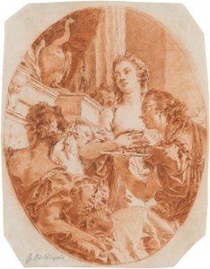 Tarquinius en Lucretia door Giovanni Domenico Tiepolo