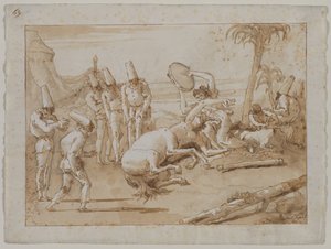 De vrouw met een tamboerijn, 1790s