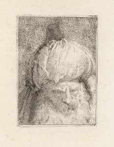 Turk Gezien van de Voorkant, uit de Raccolta di Teste (Collectie van Hoofden) door Giovanni Domenico Tiepolo