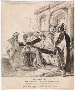 Via crucis - Statie III. Jezus valt voor de eerste keer