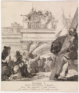 Via crucis - Station I. Jezus is ter dood veroordeeld door Giovanni Domenico Tiepolo