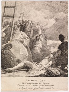Via crucis - Statie XI. Jezus aan het kruis genageld