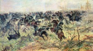 Cavaleriecharge door Giovanni Fattori