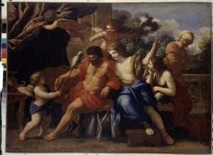 Hercules en Omphale door Giovanni Francesco Romanelli