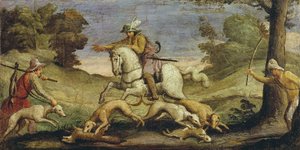 Hazenjacht, 1615 door Giovanni Francesco Barbieri