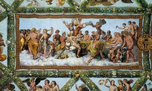 De bruiloft van Amor en Psyche door Giovanni Francesco Penni