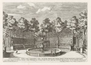 Fontein in de Villa Borghese te Rome door Giovanni Francesco Venturini