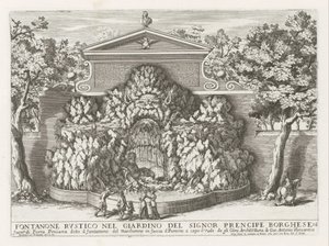 Fontein in de Villa Borghese te Rome door Giovanni Francesco Venturini