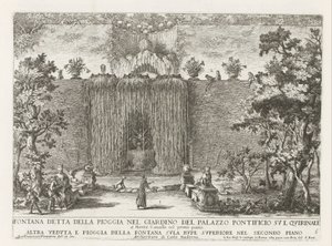 Fontein in de tuinen van het Palazzo del Quirinale te Rome door Giovanni Francesco Venturini