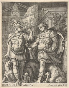 Twee Romeinse soldaten, 17e eeuw door Giovanni Francesco Venturini