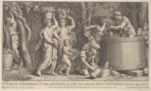 Wijnoogstscene door Giovanni Girolamo Frezza