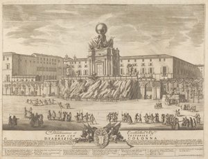 De tempel van Janus, voor het "Chinea"-festival